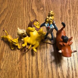 Vintage Disney The Lion King Action Figure Toy Lot Of 5